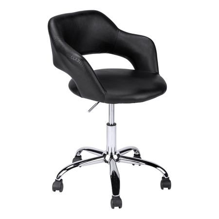 MONARCH SPECIALTIES Office Chair, Adjustable Height, Swivel, Ergonomic, Armrests, Computer Desk, Work, Metal, Black I 7298
